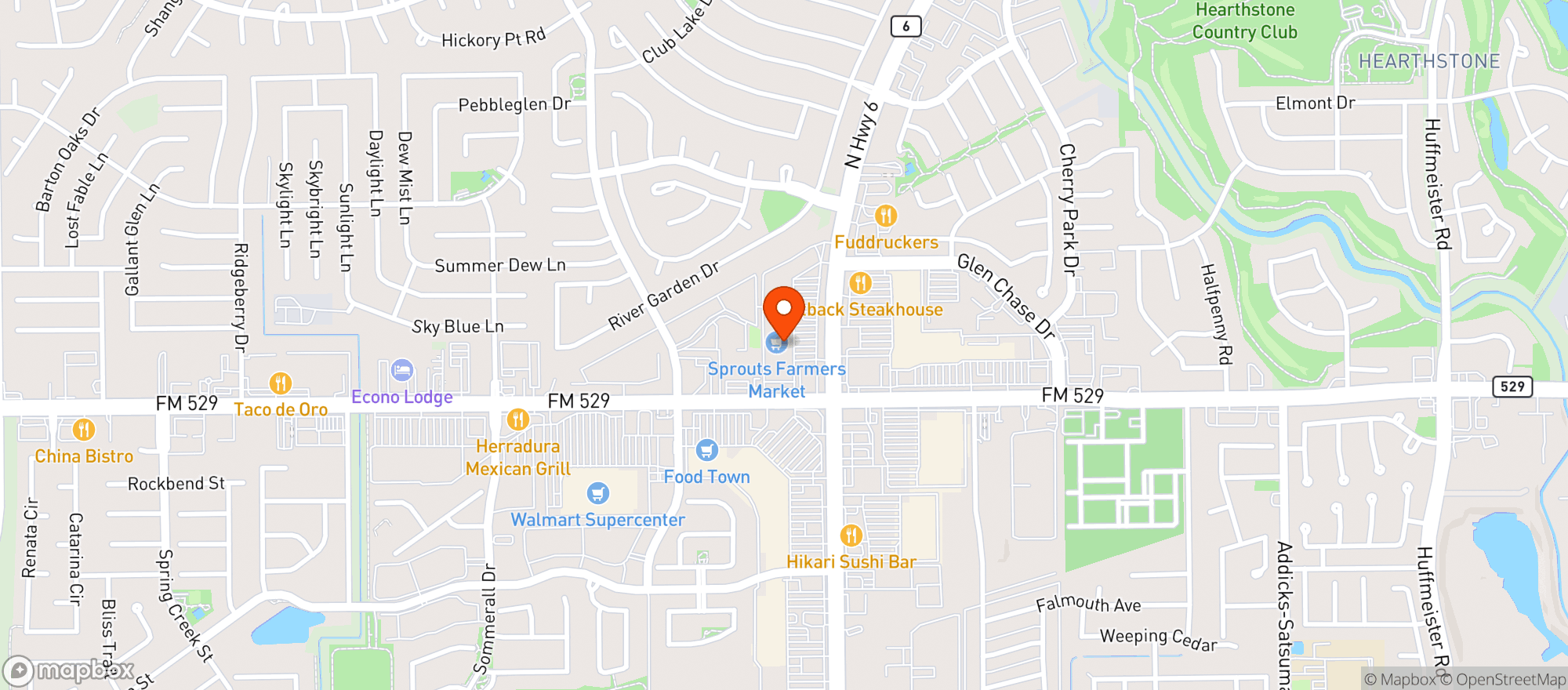 Map showing Sprouts Farmers Market