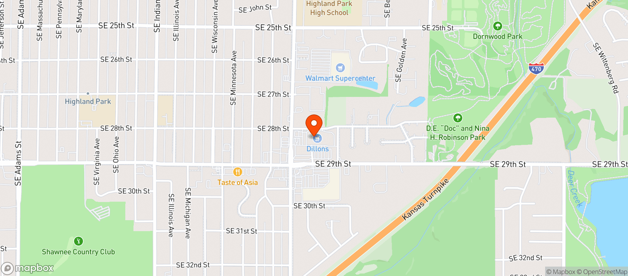 Map showing Dillons Food Store #67
