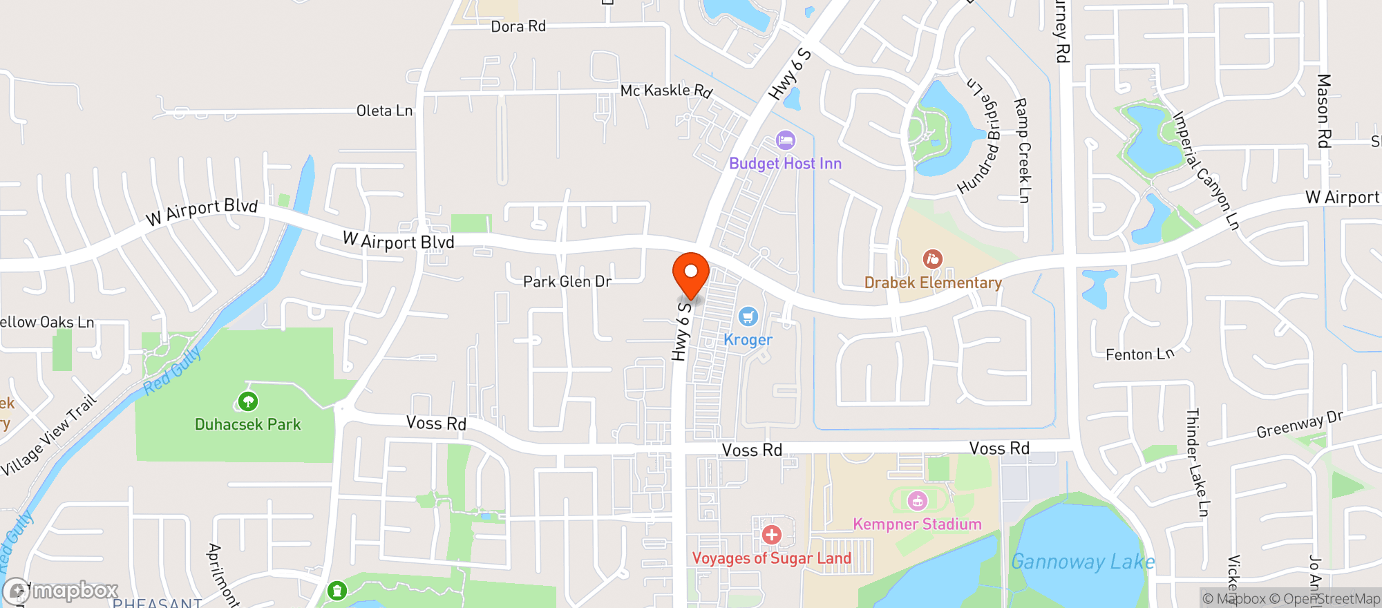 Map showing Kroger Store