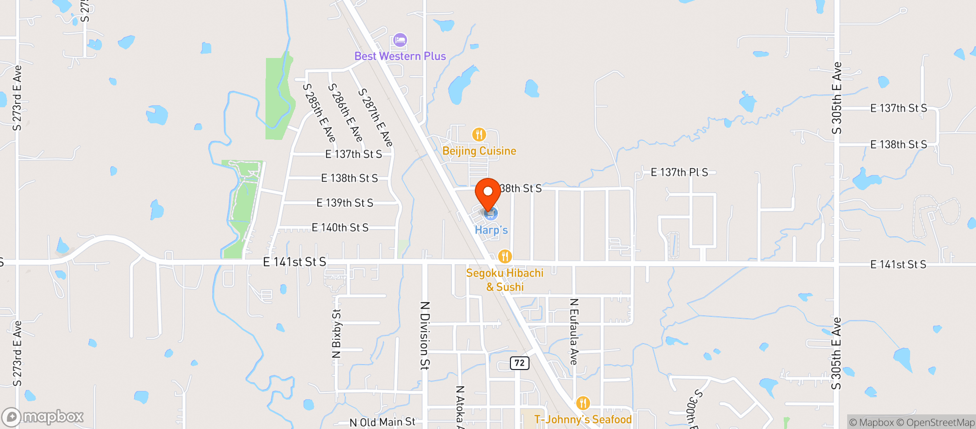 Map showing Harps Food Store #304