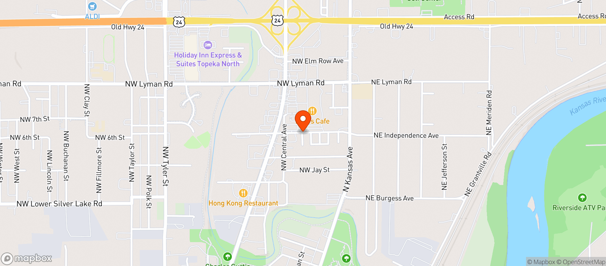 Map showing Northside Liquor