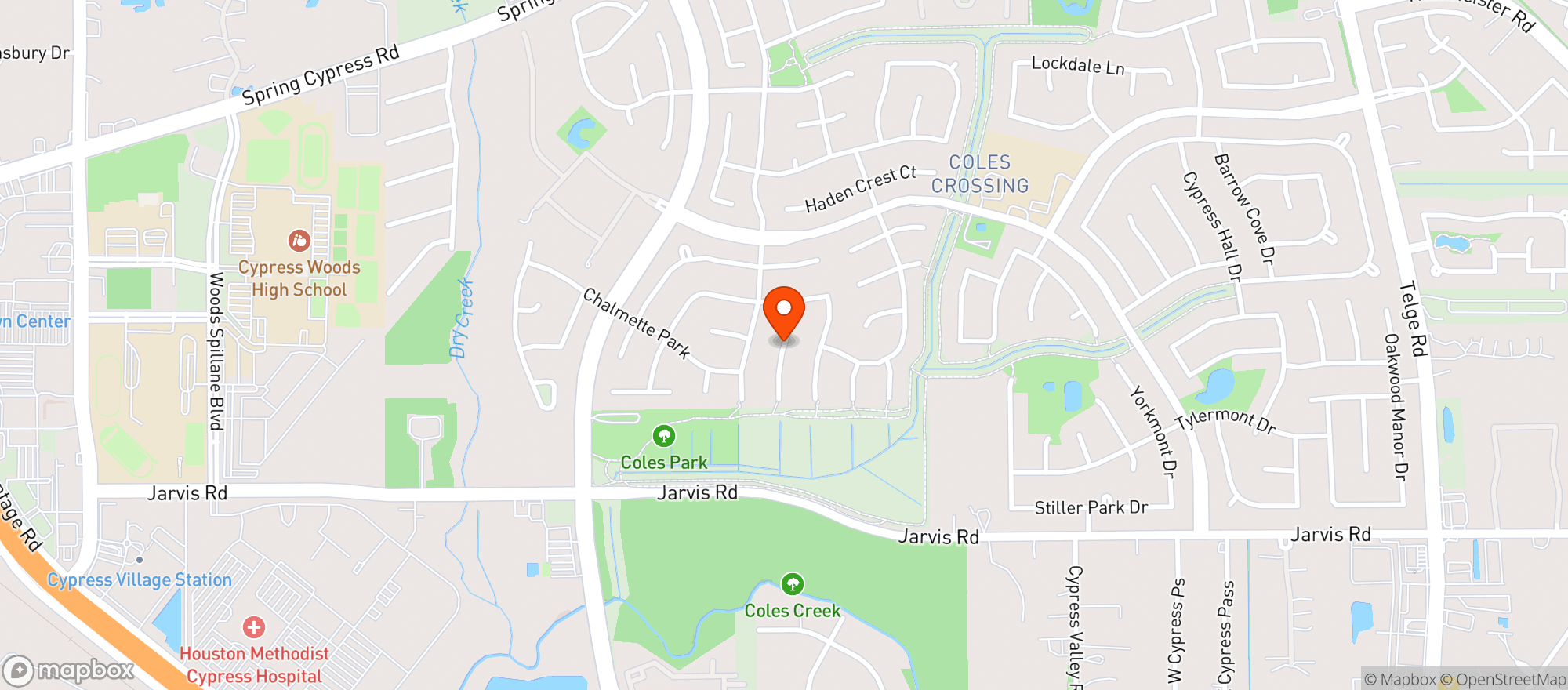 Map showing Spec's - Cypress