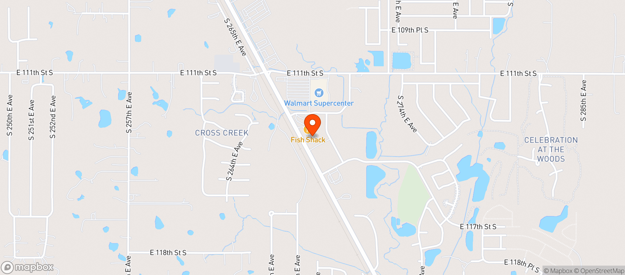 Map showing Coweta Wine & Spirits