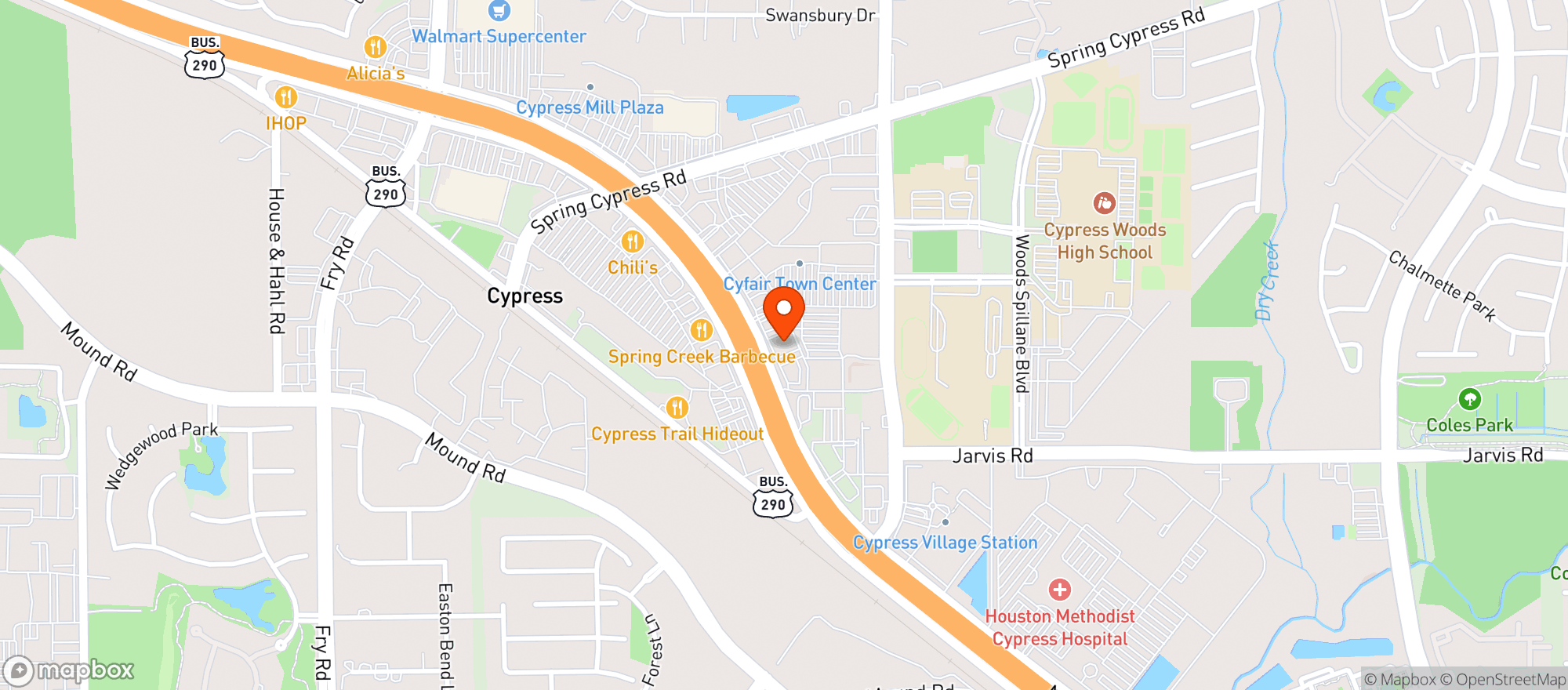 Map showing Bjs Restaurant & Brewhouse