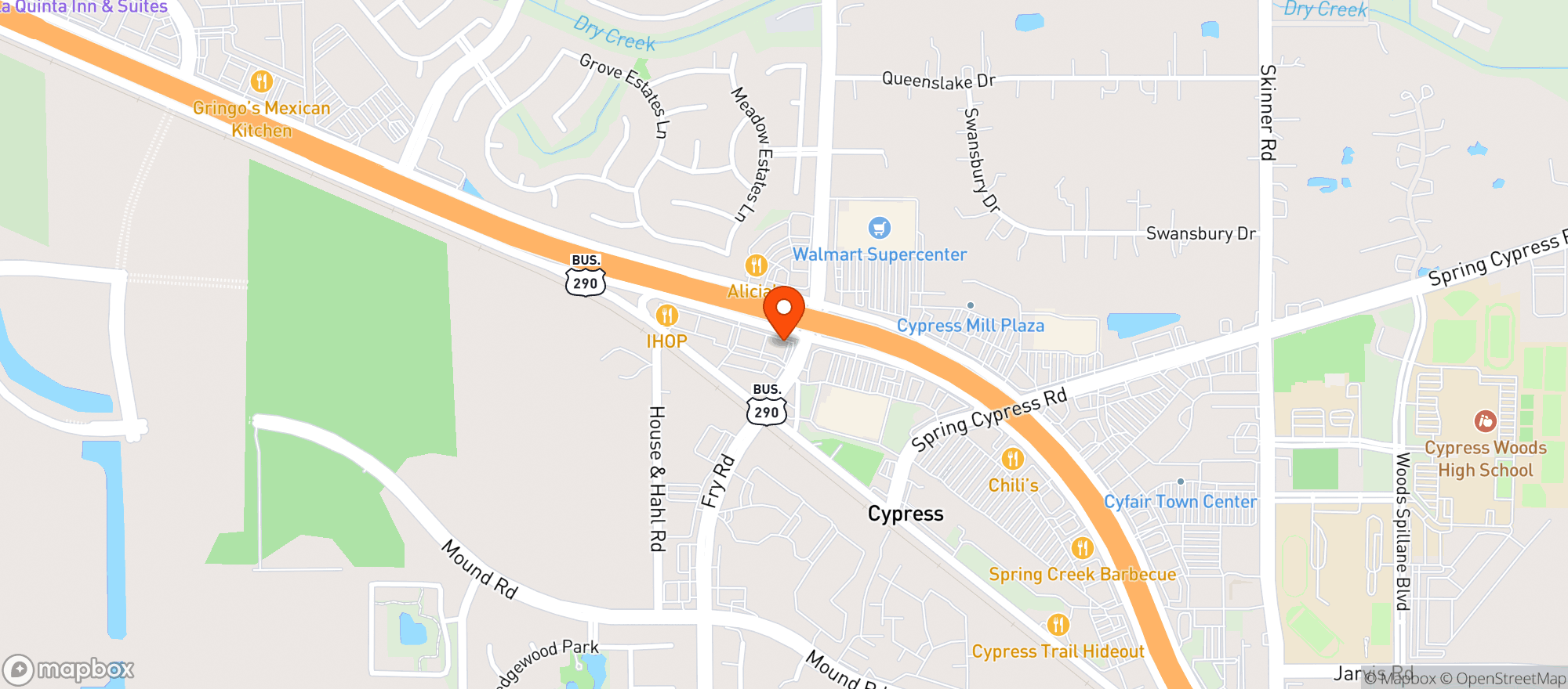Map showing Cvs