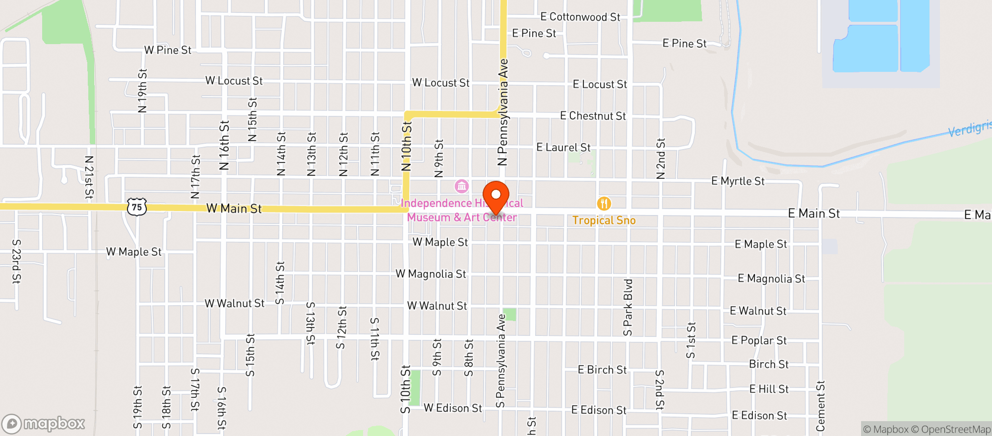 Map showing Sawyers Fine Wine & Spir