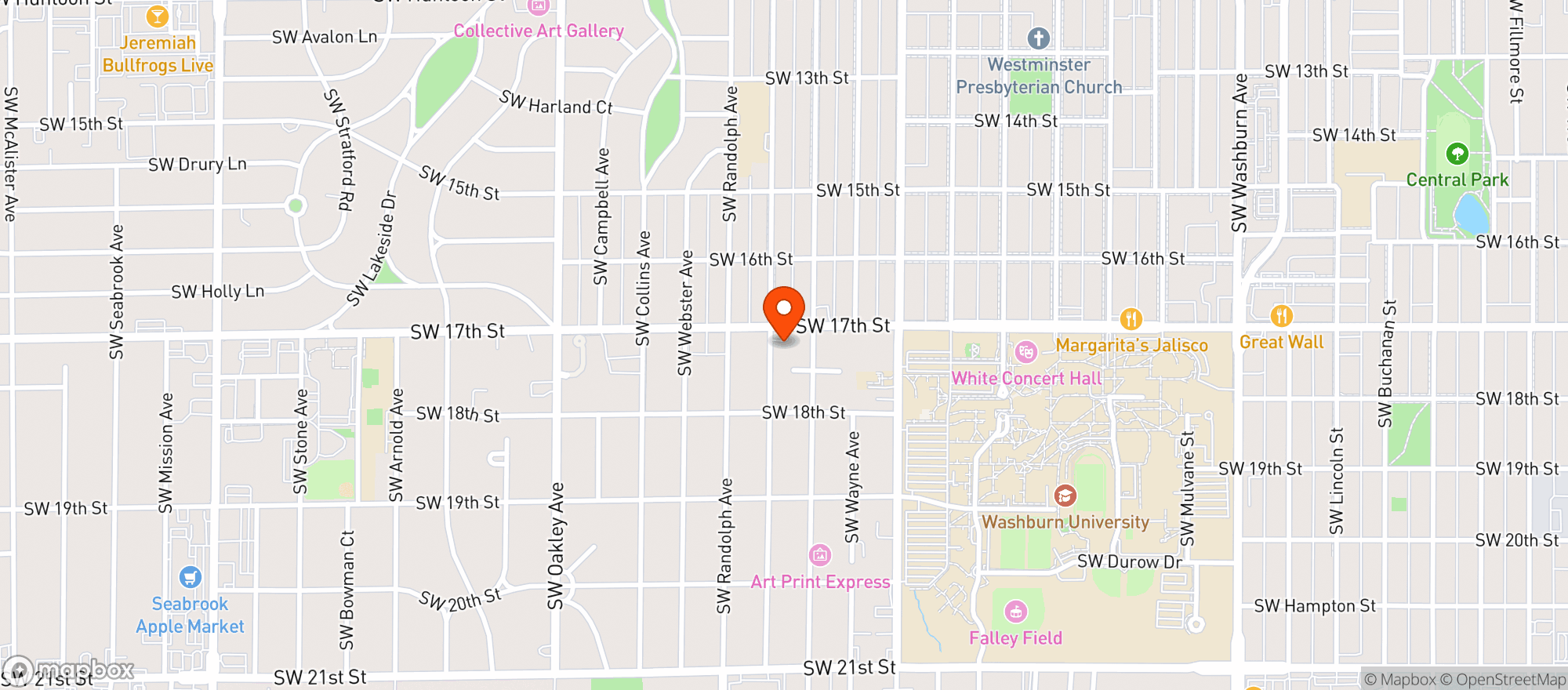 Map showing Circle Coffee Co
