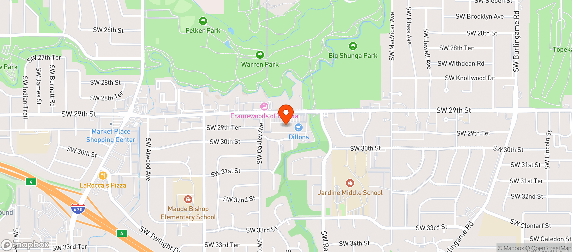 Map showing Dillons Food Store #47