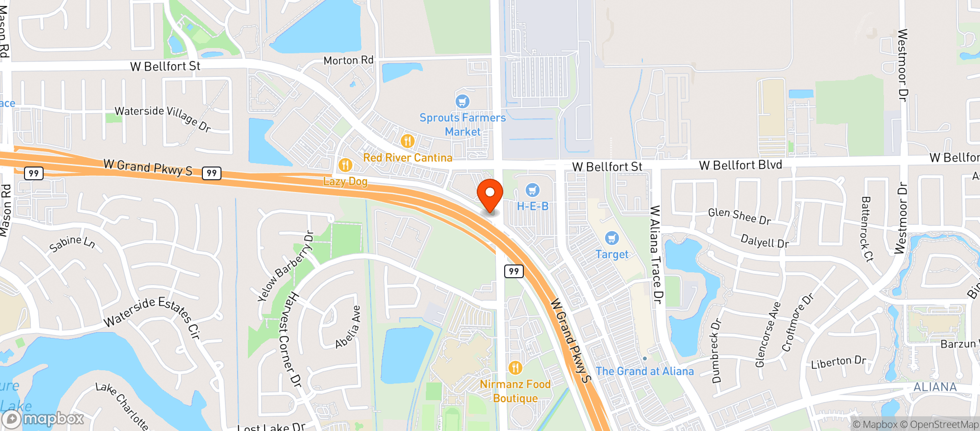 Map showing Target