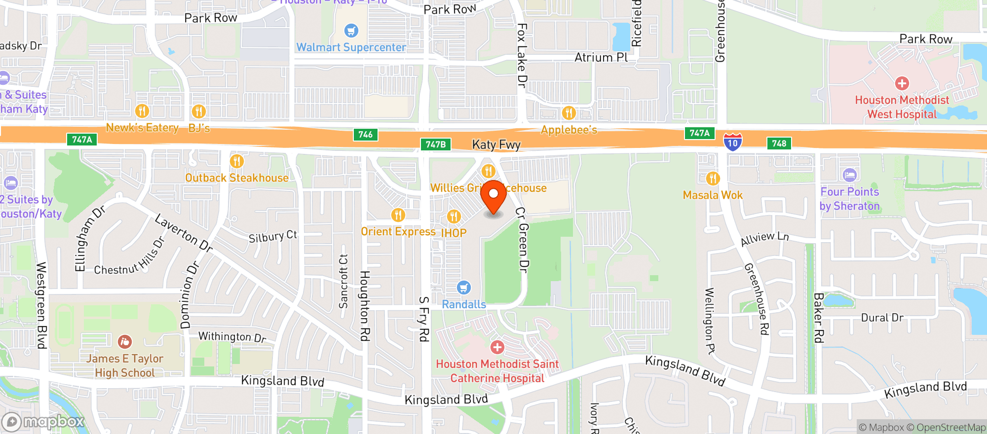 Map showing Target - Katy