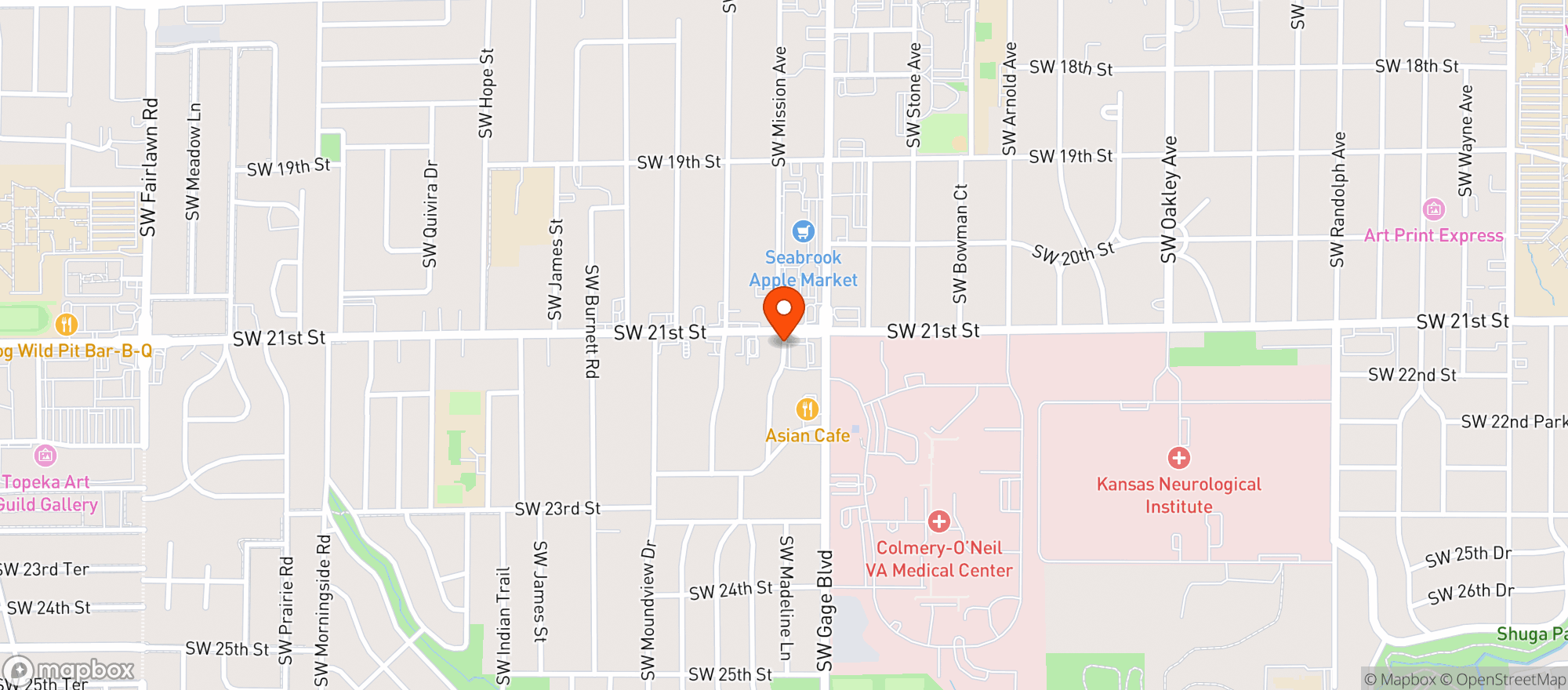 Map showing Specks Bar & Grill