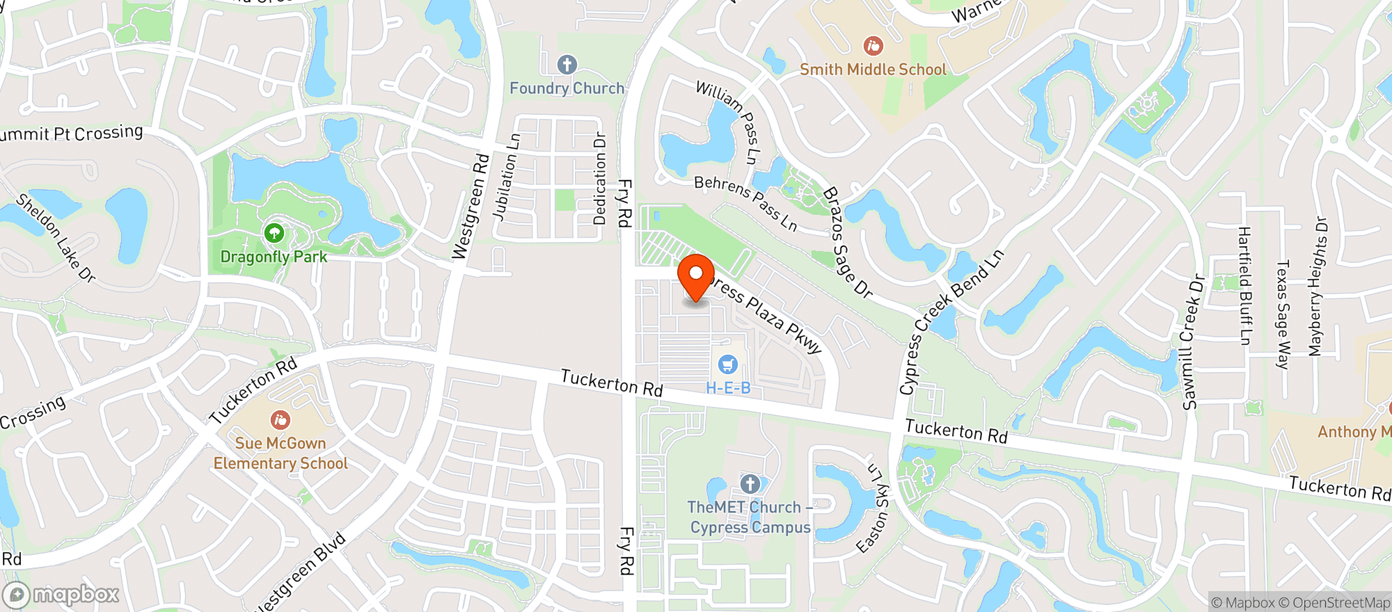 Map showing Whiskey Charlie S Liquor #4 - Cypre
