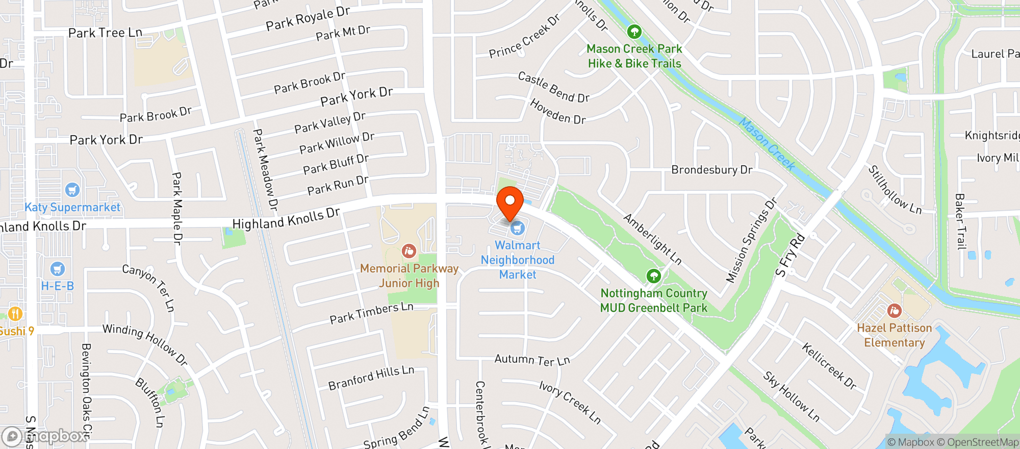 Map showing Walmart Neighborhood Ma #4468