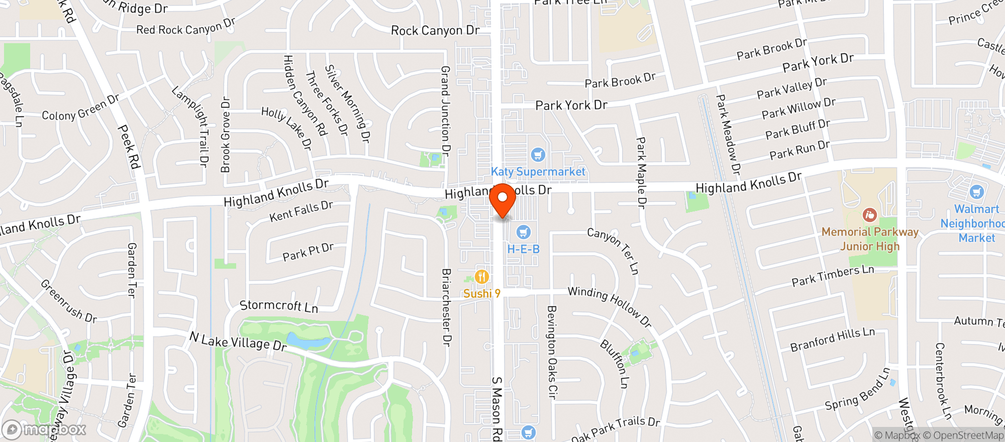 Map showing H E B Food Store