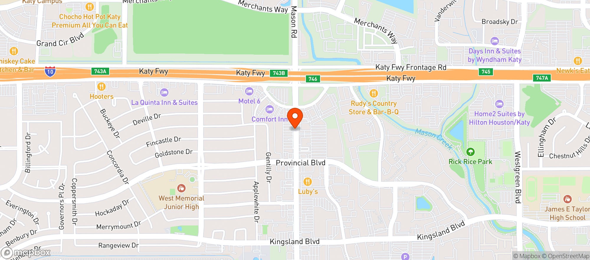 Map showing LA MICHOACANA SUPERMARKET