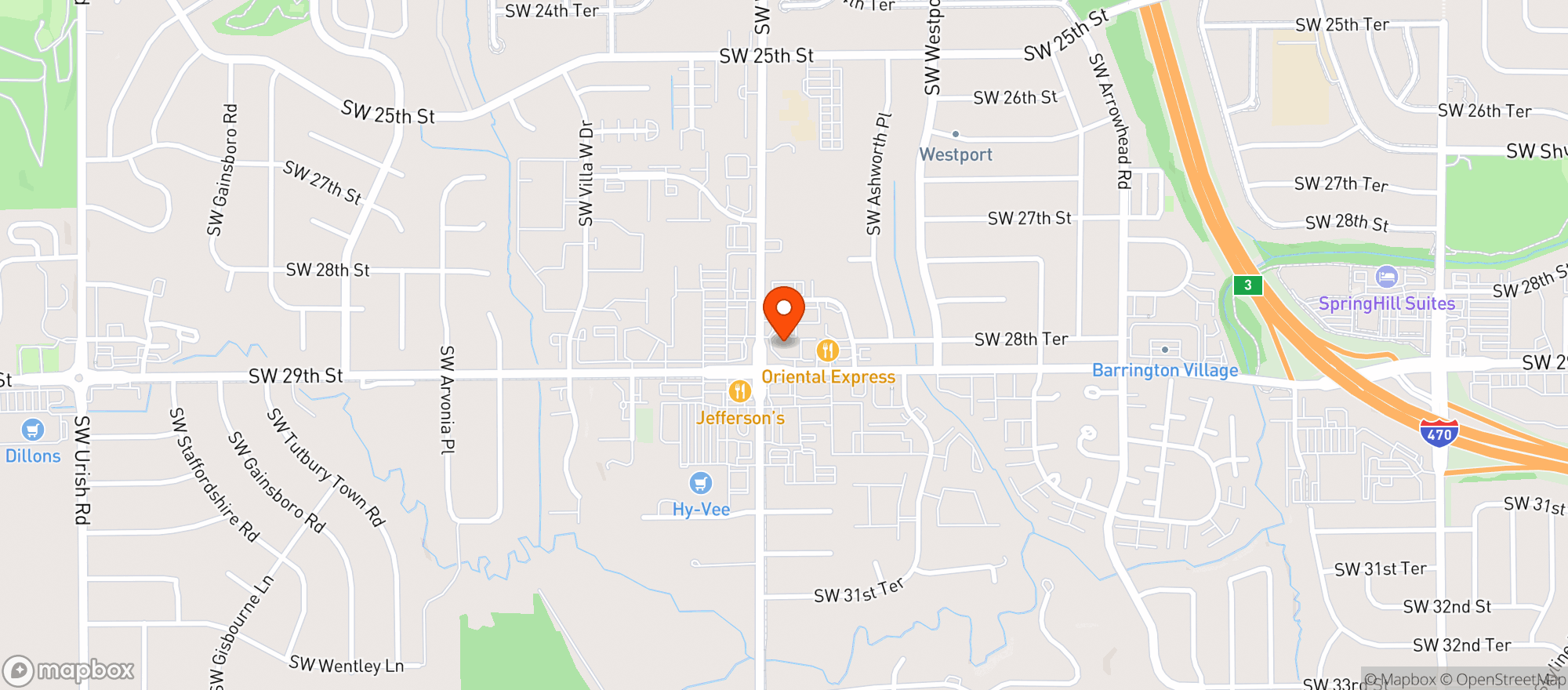 Map showing DEVLIN LIQUOR STORE