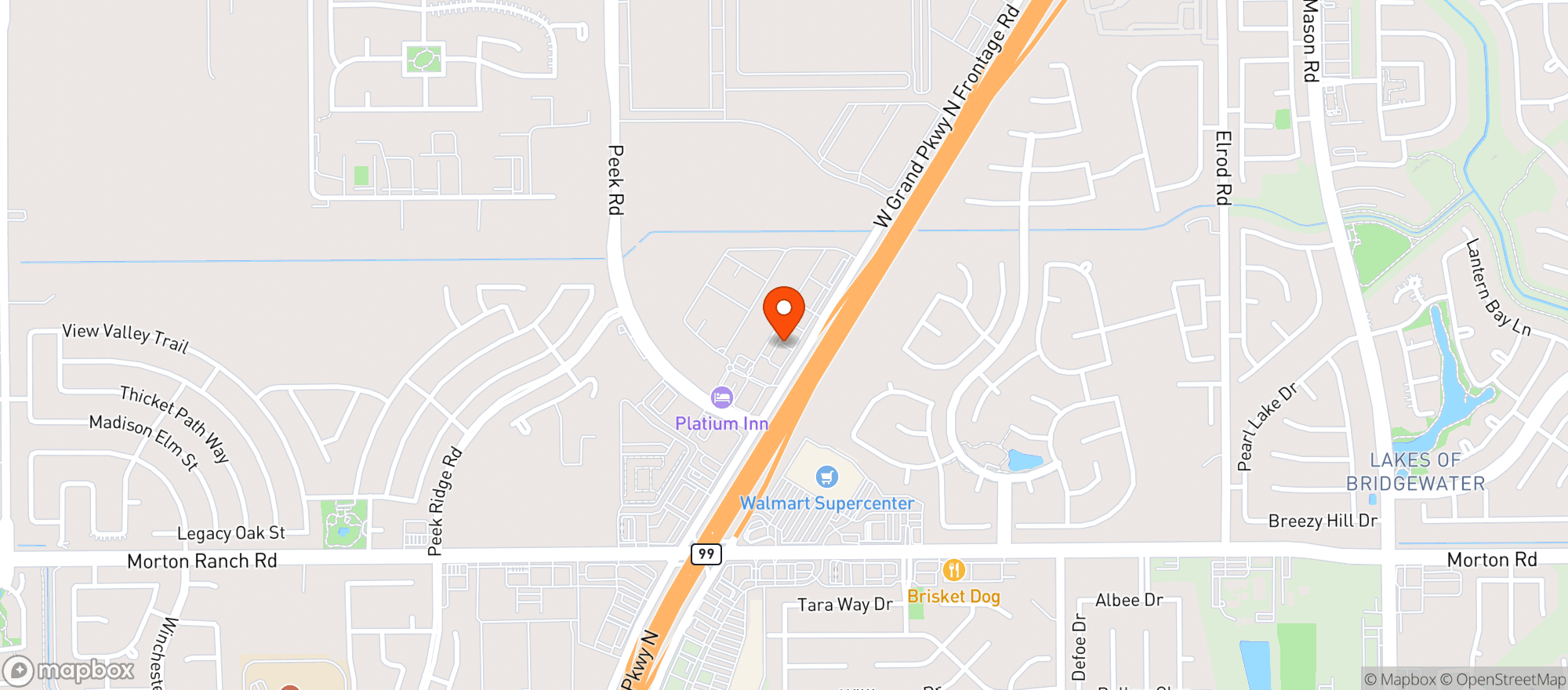 Map showing ROCK N' ROLL IT - GRAND PKWY
