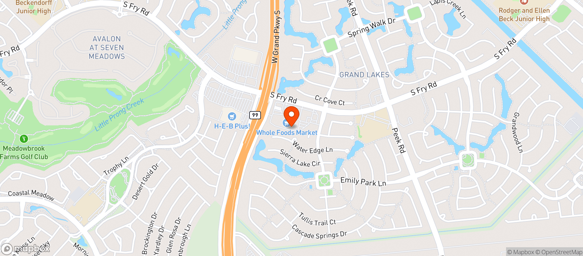 Map showing Whole Foods Market | Katy