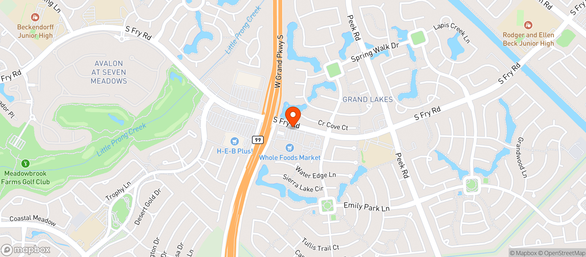 Map showing World Market Katy