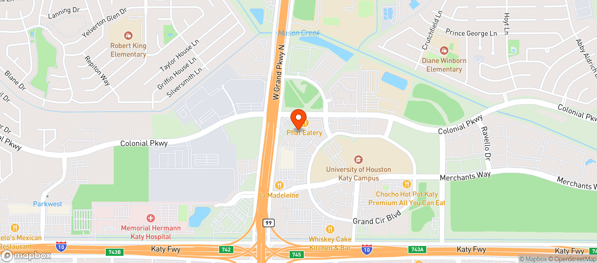 Map showing H- Mart 'B'