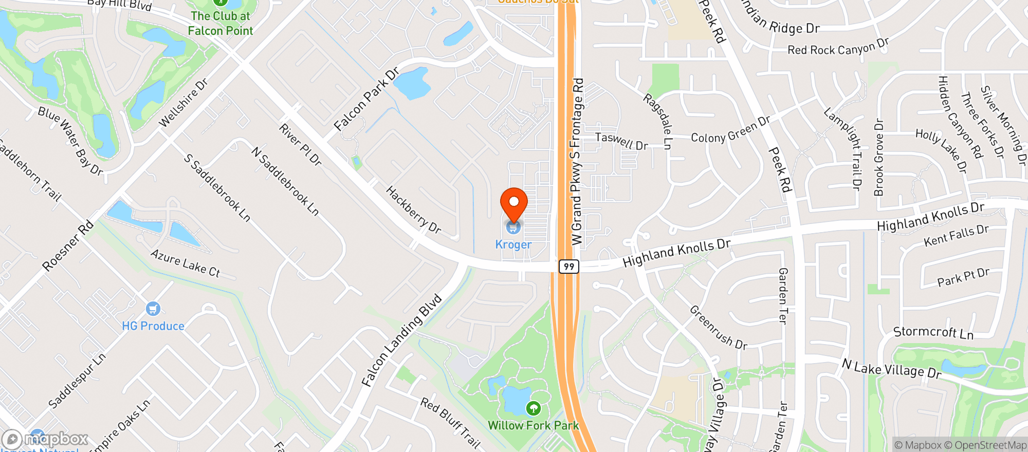 Map showing Kroger