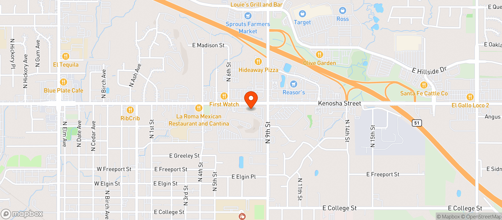 Map showing Keo Asian Cuisine-broken Arrow