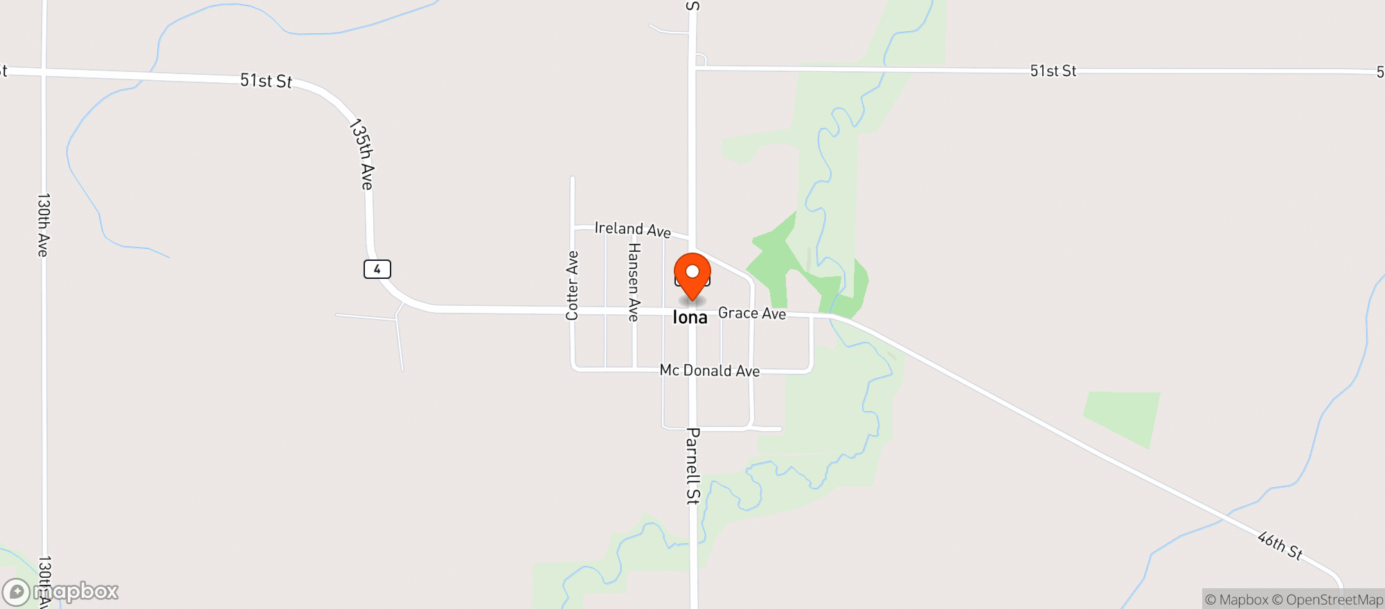 Map showing Van Bullys Bar & Grill
