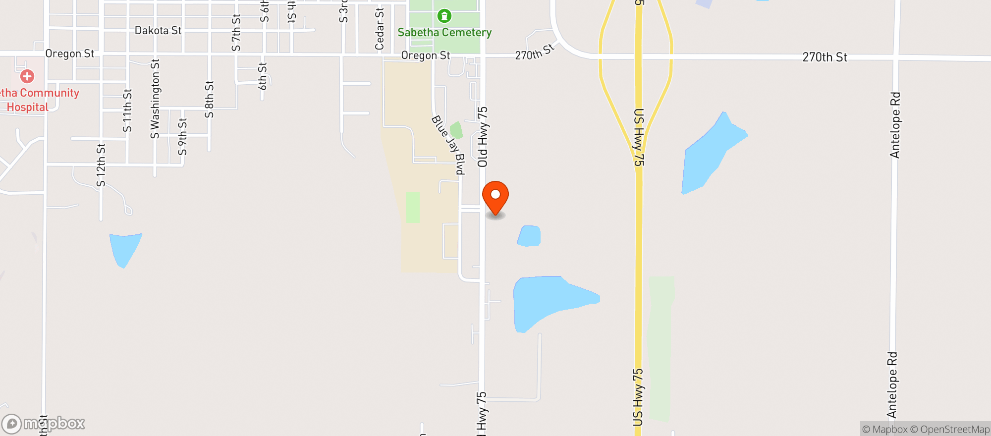 Map showing Hiway Liquors