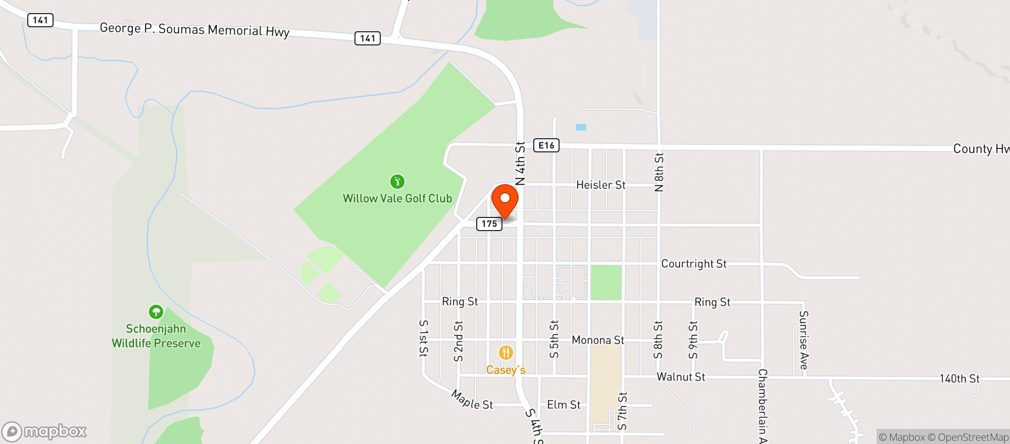Map showing Main St Spirits