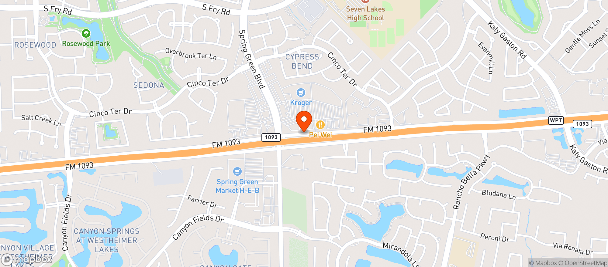 Map showing Kroger #38