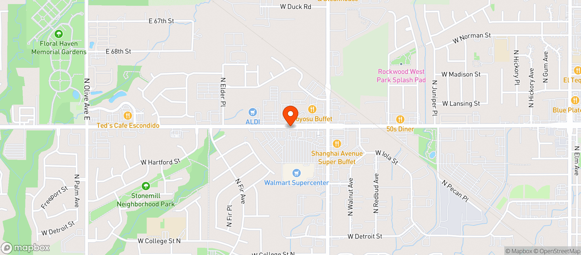 Map showing Walmart Supercenter