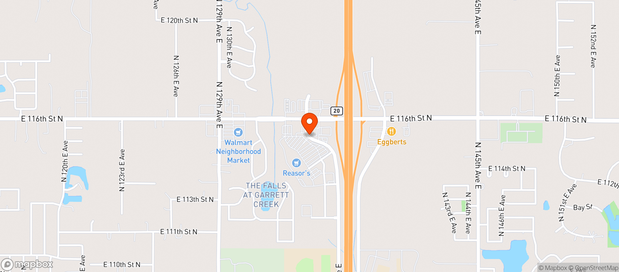 Map showing Garrett Creek Wine & Spirits