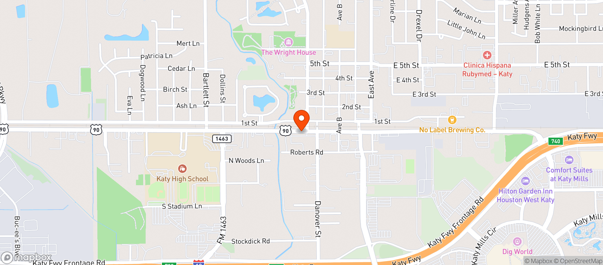 Map showing Twins Tavern