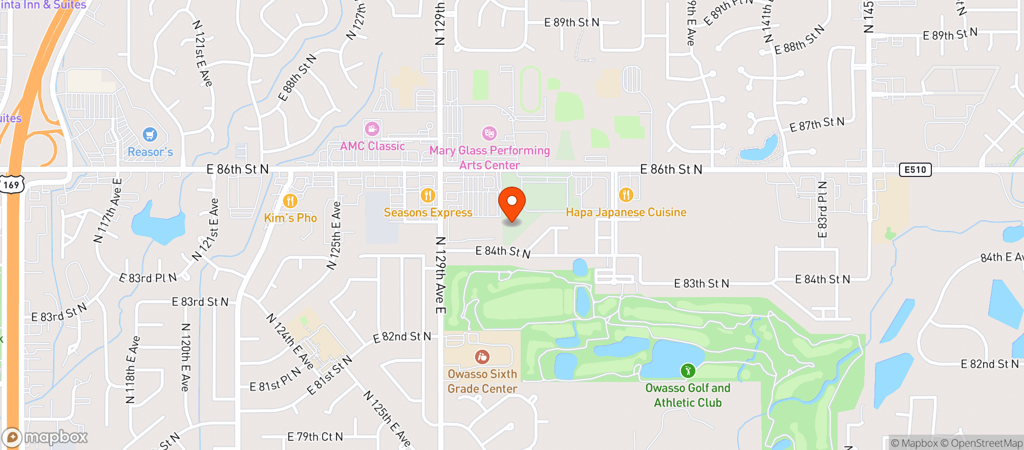 Map showing Airtopia Owasso