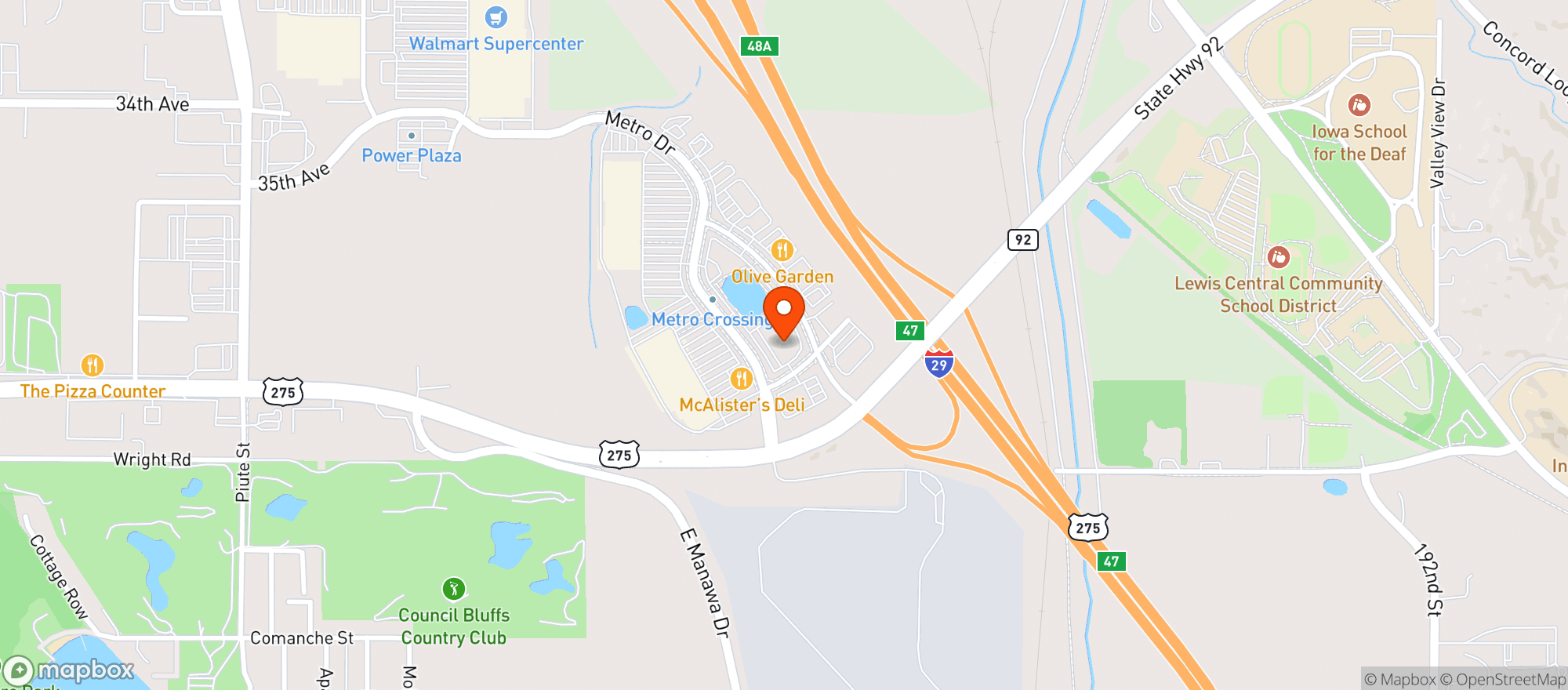 Map showing Vitamin Shoppe - Council Bluffs