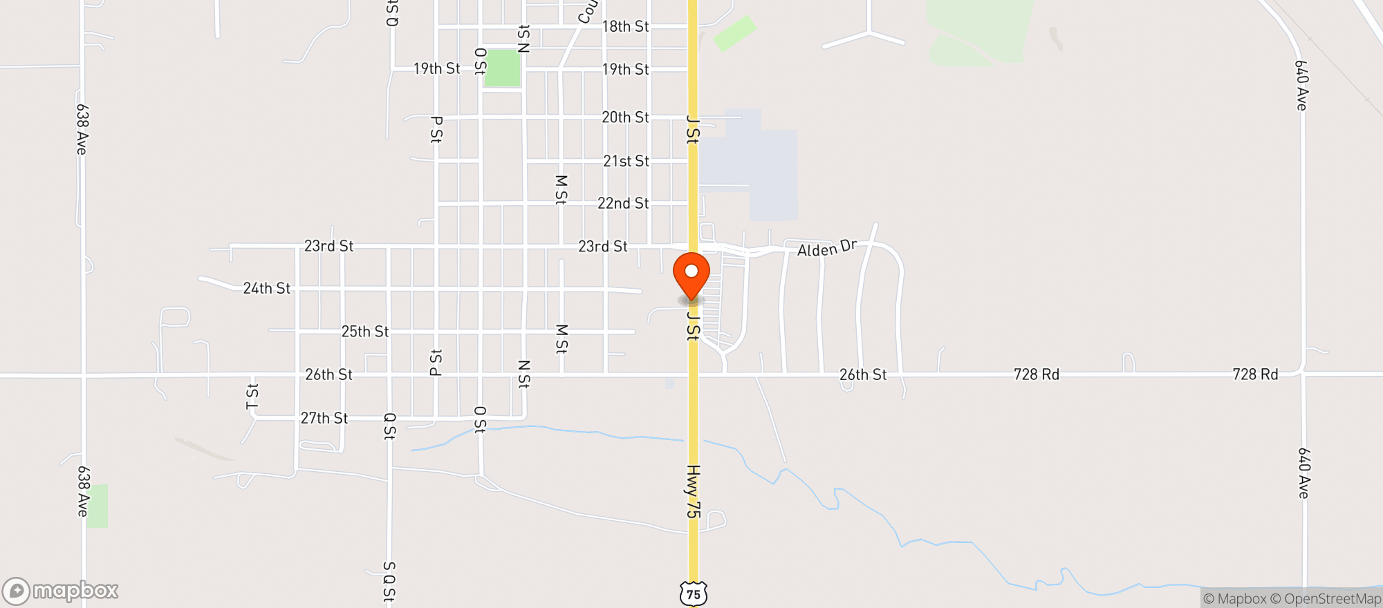 Map showing Auburn Discount Liquor