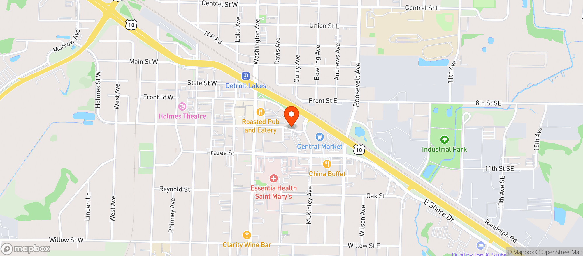 Map showing LAKES LIQUOR