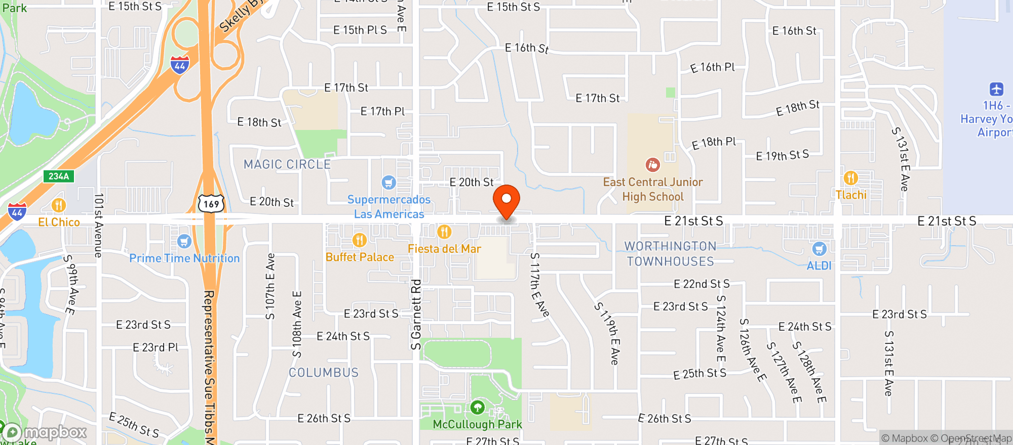 Map showing Taste Of World Liquors- Tulsa