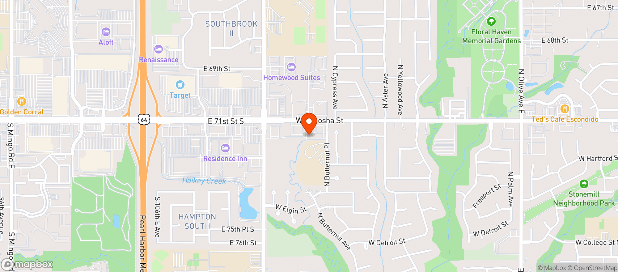 Map showing Bonefish Grill #9701