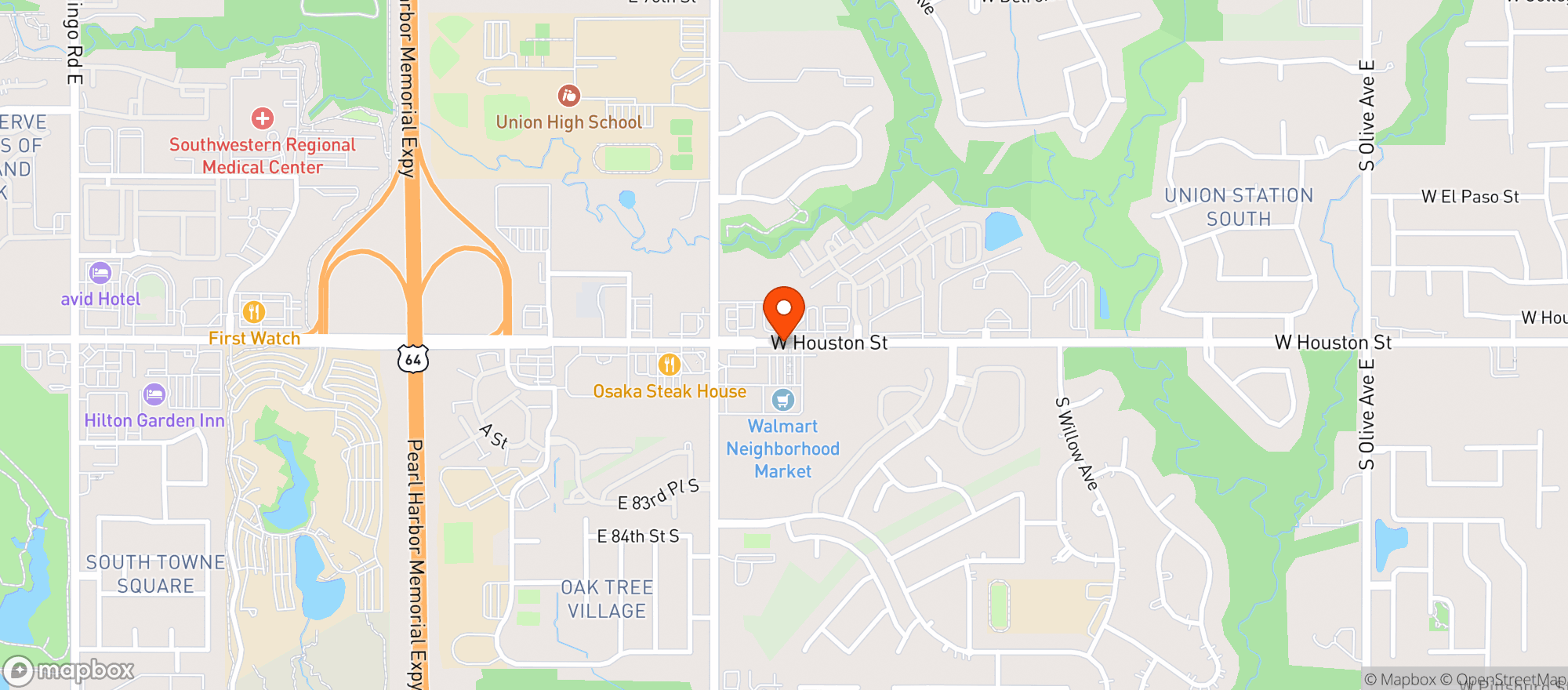 Map showing Walmart Neighborhood Mkt