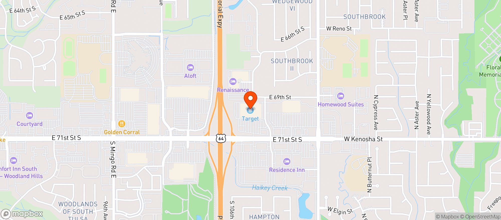 Map showing Supertarget