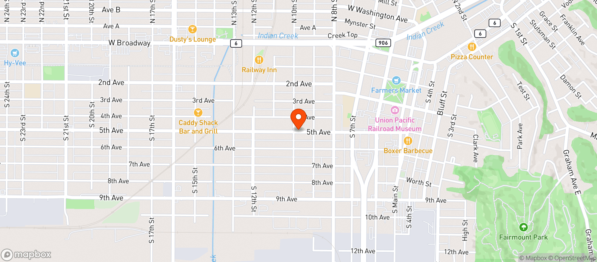 Map showing Primos Mexican Restaurant