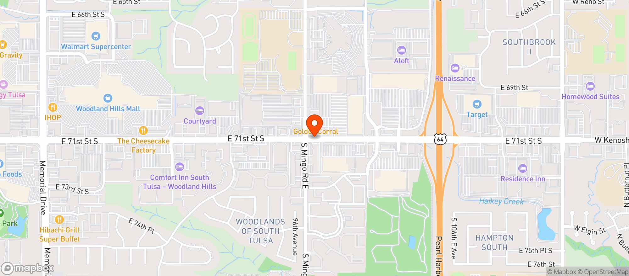 Map showing El Chico Mexican Restaurant