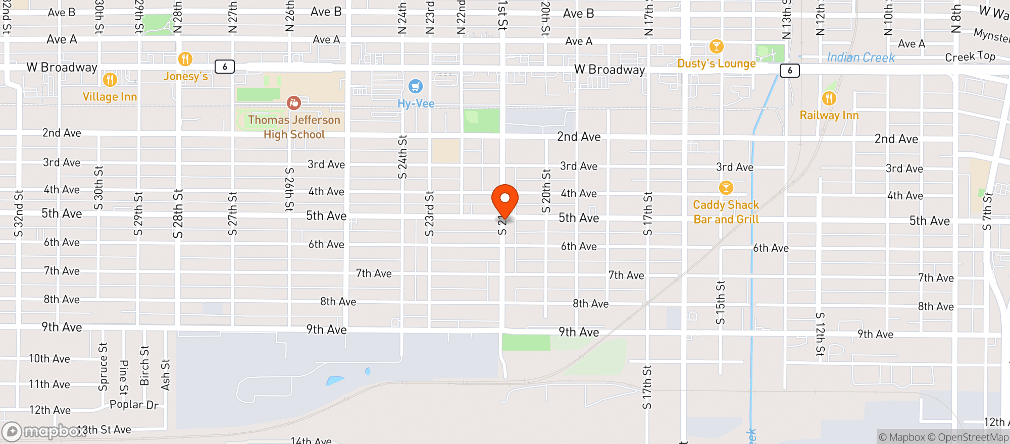 Map showing 7 Days Mart
