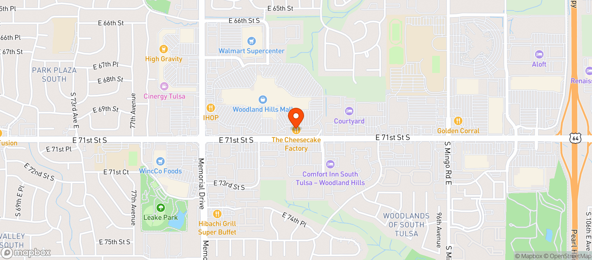 Map showing Cheesecake Factory #130