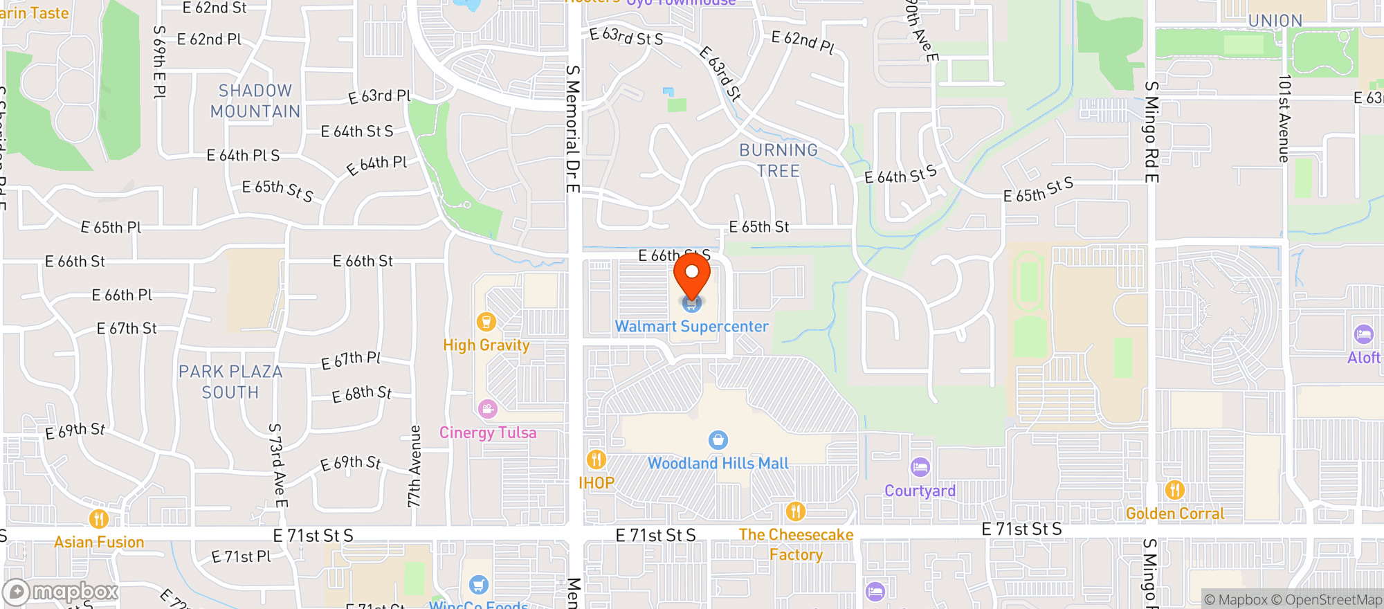Map showing Walmart Supercenter
