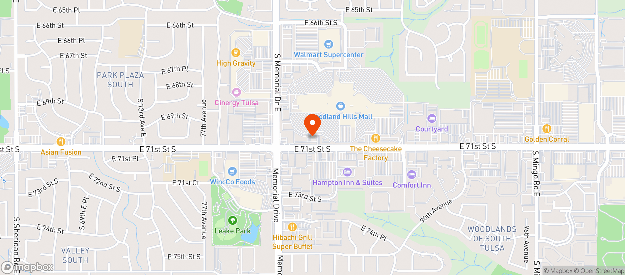Map showing Vitamin Shoppe - Tulsa