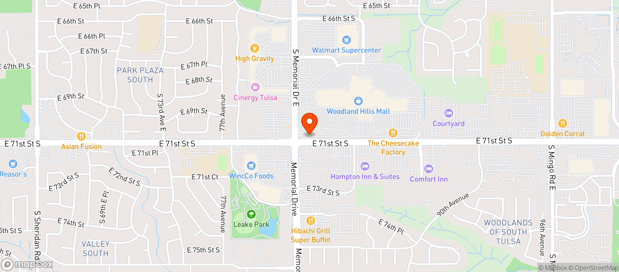 Map showing Gnc - 1695 - Woodland Corner Shopping Center