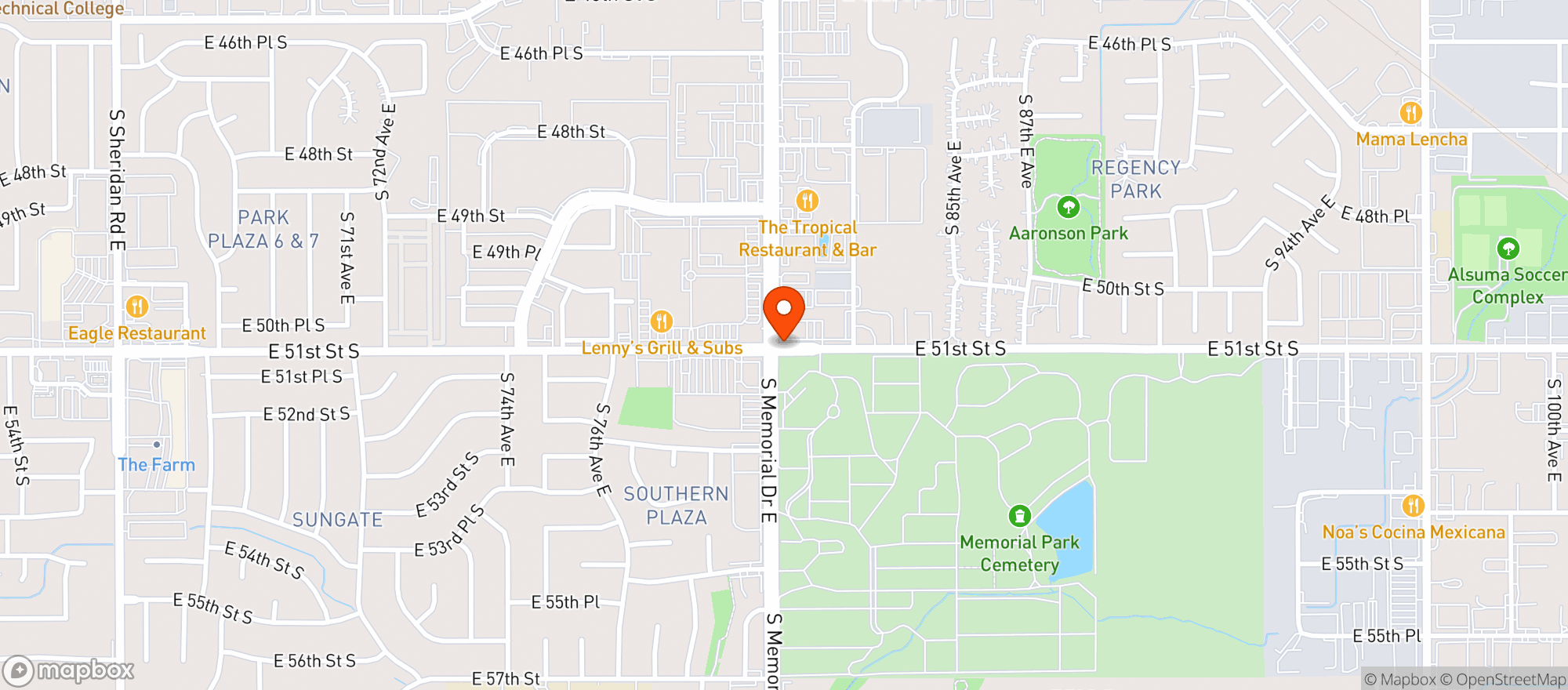 Map showing Ajax Liquor Emporium S