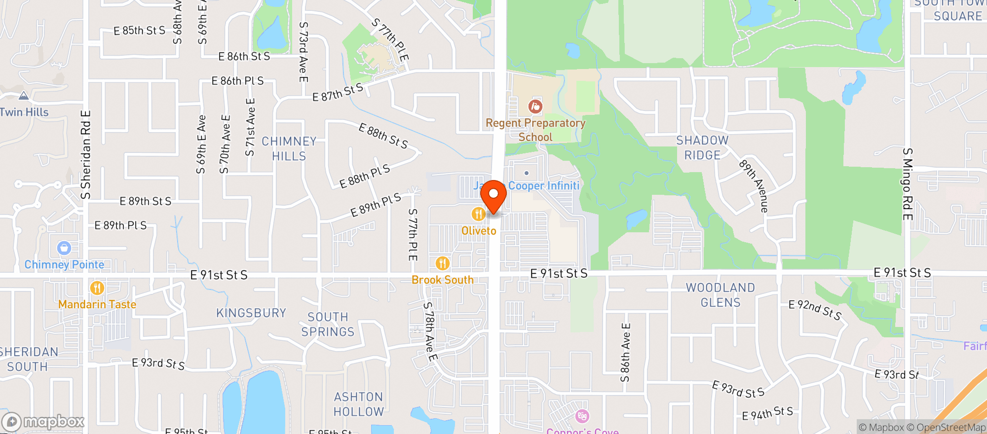 Map showing Casa Amigos Mexican Grill